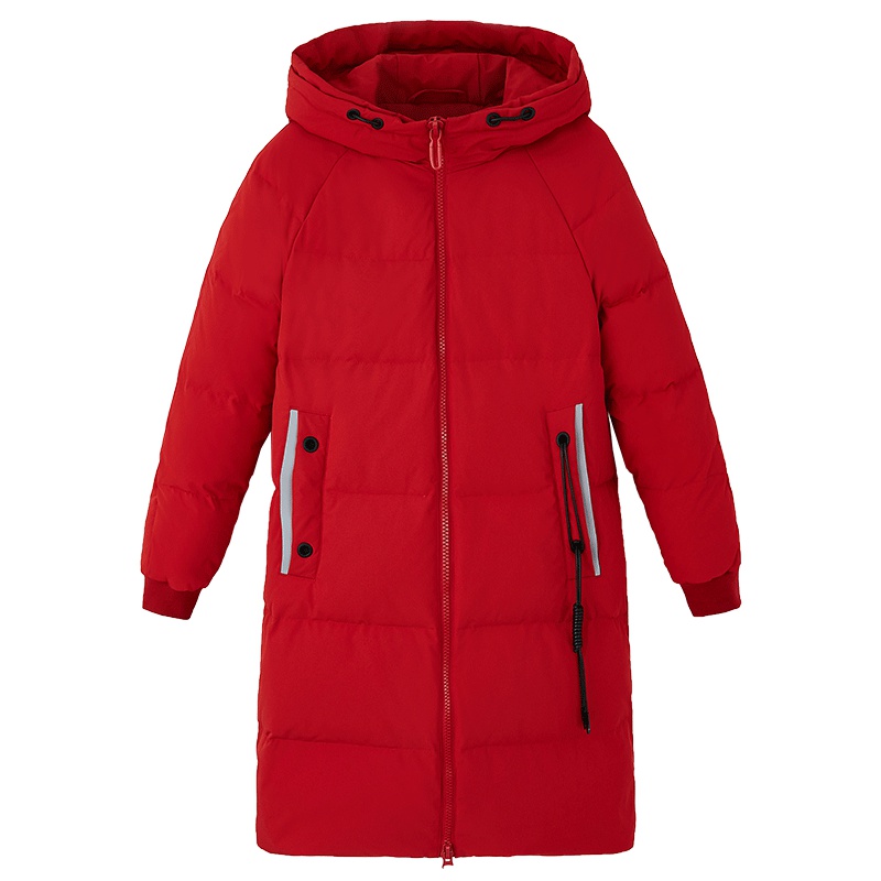 冰洁中长款羽绒服女迷彩加厚宽松连帽羽绒服J80141020