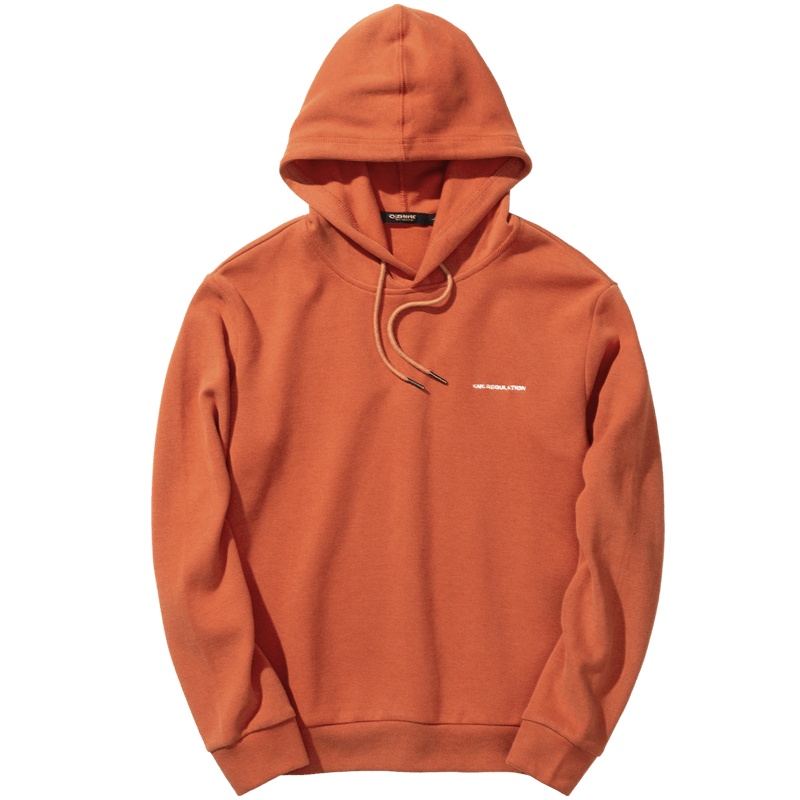 千纸鹤男装上衣2019秋装新款时尚撞色绣花卫衣男连帽情侣装15135