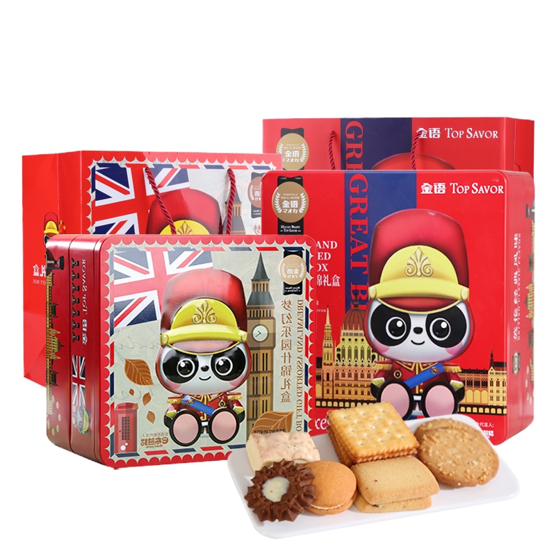 金语 梦幻乐园什锦饼干(巴布熊猫款)738g