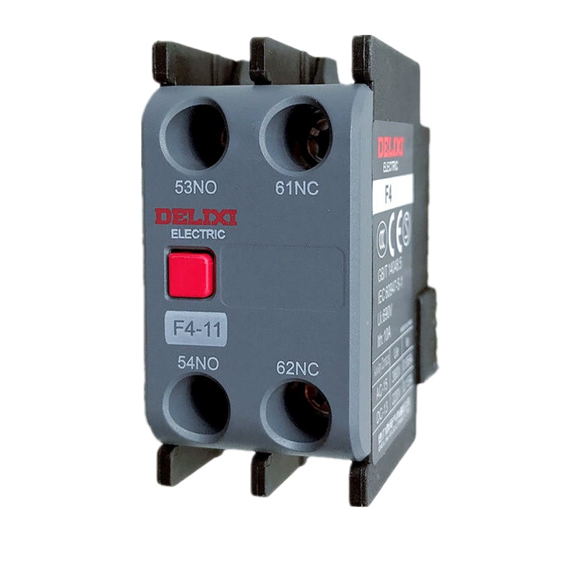 德力西辅助开关F4系列F4-11(1常开1常闭) CJX2,CJX2S接触器辅助触头(5个)