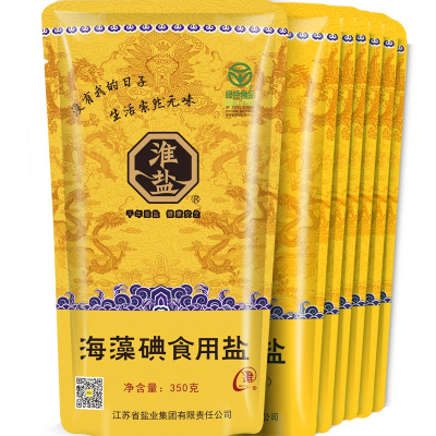 淮盐牌海藻碘食用盐350g*7袋