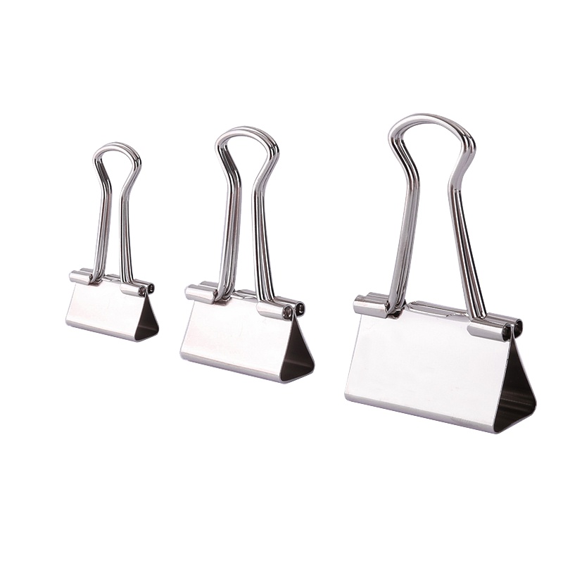 [精选]得力(deli) 8484/25mm 4#银色长尾夹子燕尾夹不锈钢票夹文件夹子铁夹子金属夹子书夹子24只/筒