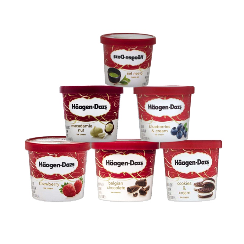 哈根达斯法国进口小杯冰淇淋雪糕100ml*6