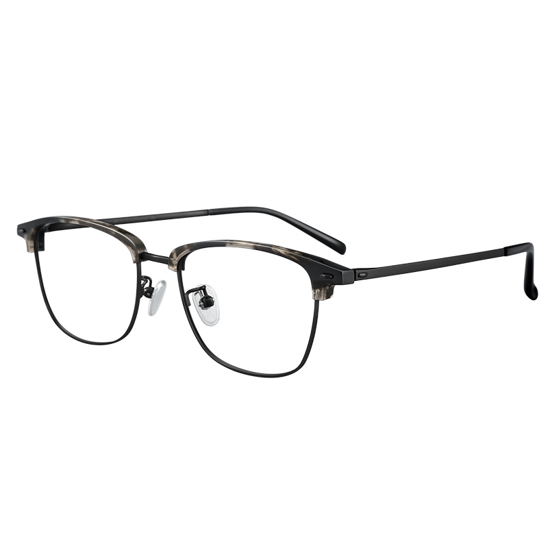 普莱斯（pulais）近视镜镜框 黑框板材复古眼睛架女可配有度数光学近视眼镜男潮 6015 配单镜框（无度数）
