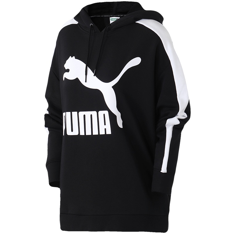 【自营】PUMA彪马运动服女装T7套头连帽连针织卫衣57758701 L 57761101黑色