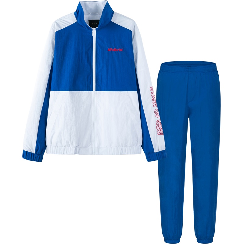 【满198减100预估价：90】森马休闲套装男2019春秋新款宽松版撞色字母运动服男士休闲运动裤