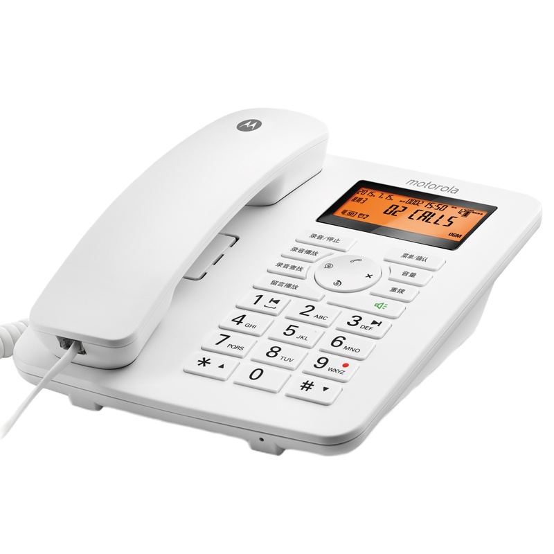 摩托罗拉(Motorola) CT111C数字自动/手动录音插卡电话机办公家用固定座机 存录音500小时)