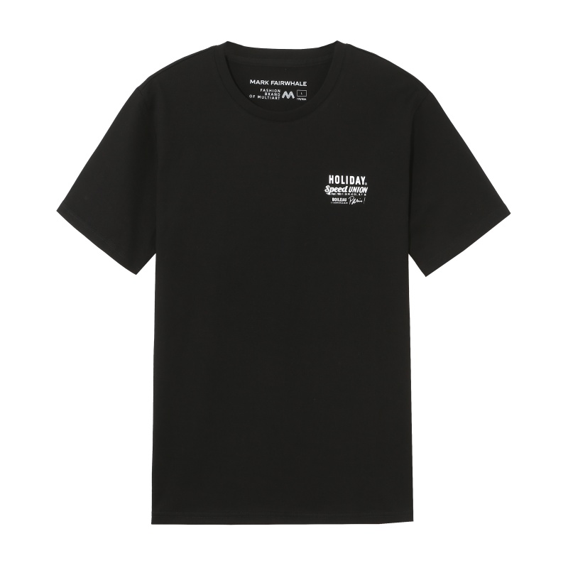 【新】马克华菲2020夏季新款男式T恤休闲圆领字母印花短袖上衣