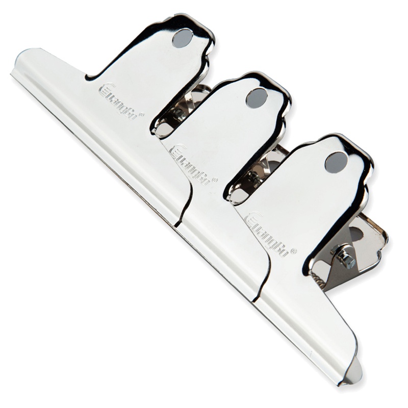 广博PJ5212山形票夹102mm 18只画夹画板夹 不锈钢夹子 长尾夹/白钢夹/票夹