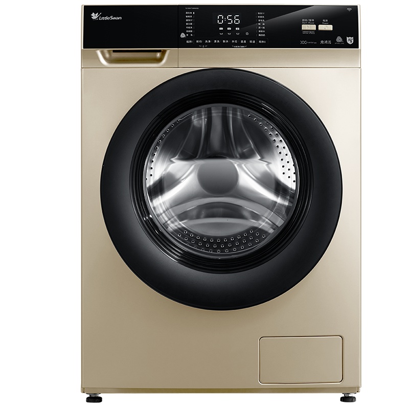 小天鹅（Little Swan）TG100VT16WADG5 10公斤全自动变频滚筒洗衣机 纳米银离子健康除菌 家用金色