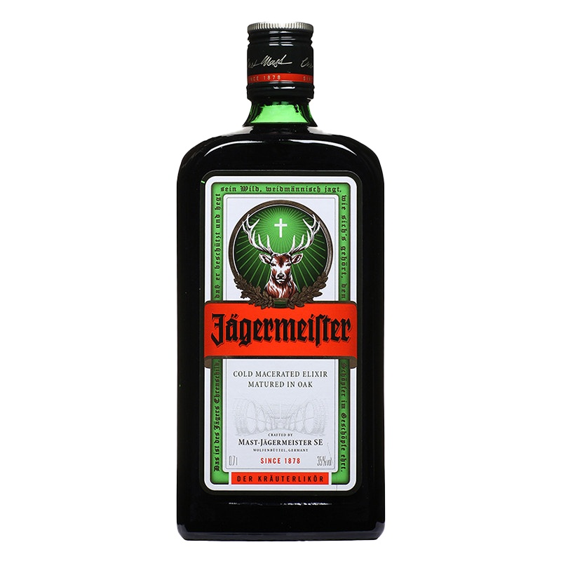 野格(Jagermeister)洋酒 德国原装进口 野格鹿角利口酒700ml 力娇酒调制配制酒