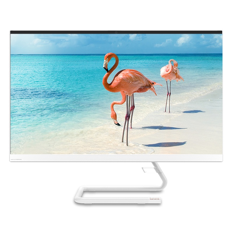 联想(Lenovo)AIO 520C 十代酷睿i5 27英寸高性能娱乐 个人家用商务高效办公一体机台式电脑(I5-10400T 16G 1T+512GB SSD 独显)白色