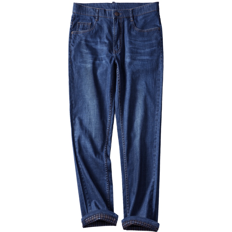 千纸鹤弹力牛仔裤男士直筒宽松商务休闲浅色牛子裤潮流裤子男1109