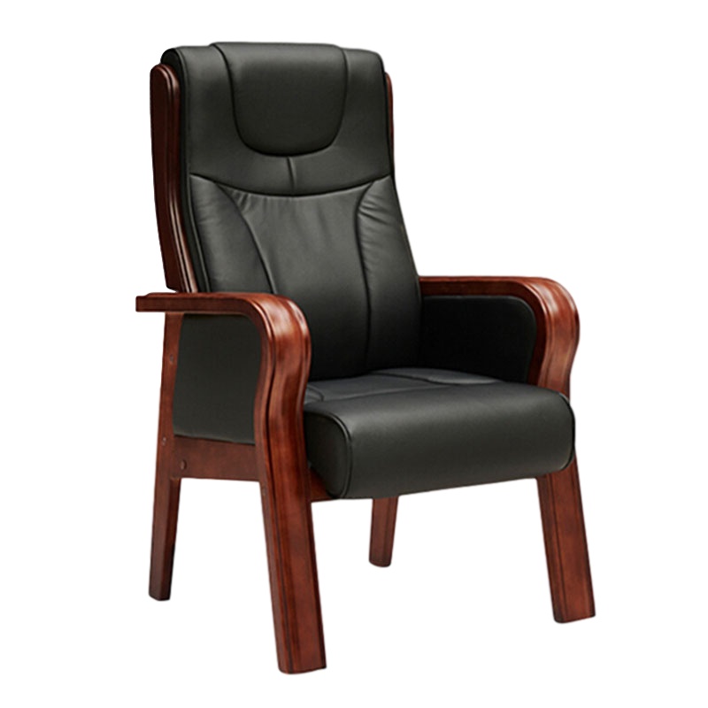 三圣 办公家具实木电脑椅会议椅职员培训椅办公椅家用皮质人体工学椅