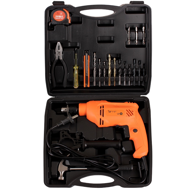 [苏宁自营]工蜂(WORKERBEE) 500W高品质家用冲击钻套装GI500 正反转无级调速 全功能冲击钻25件套