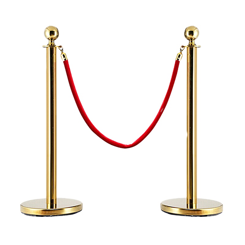 英飞力礼宾柱围栏 一米线护栏杆 银行宾馆酒店机场栏杆座隔离带警戒线( 钛金色立柱1根 不含挂绳)8254