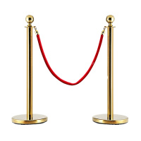 英飞力礼宾柱围栏 一米线护栏杆 银行宾馆酒店机场栏杆座隔离带警戒线( 钛金色立柱1根 不含挂绳)8254