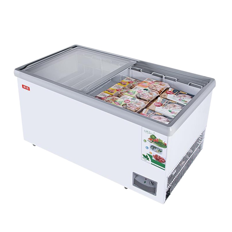 赫强商用冷柜BD/BC-620升1.65米白色冰柜商用卧式推拉门冰柜冷冻冰柜食品冷藏柜雪糕柜水果蔬菜保鲜冷柜