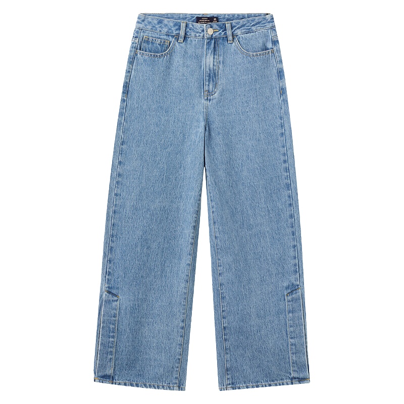 佐丹奴阔腿裤女高腰宽松牛仔裤子女装休闲牛仔长裤女05419085