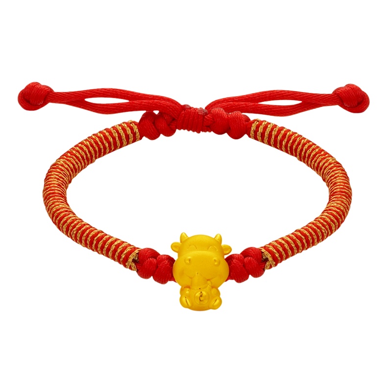 金一国囍足金3D硬金奶瓶牛男女通用路路通吊坠(定价)ACD072