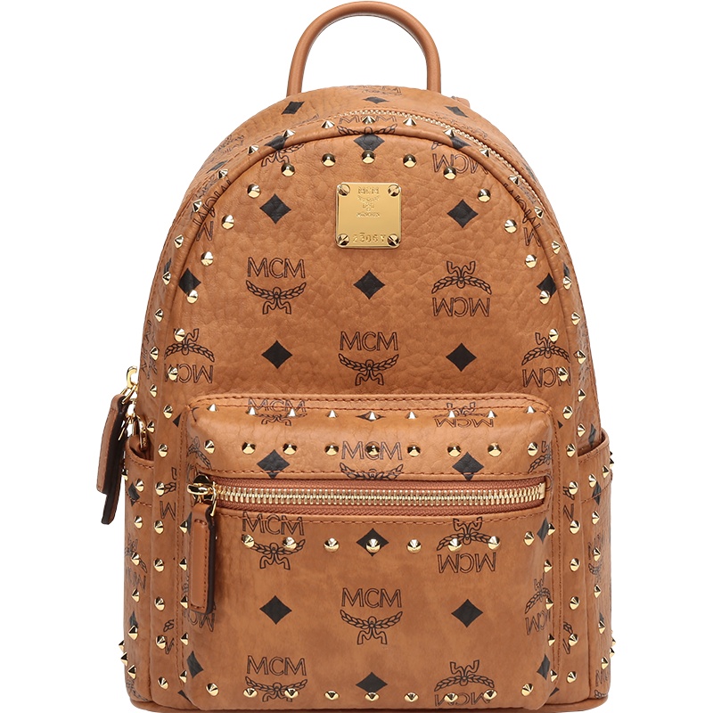 MCM 女士 涂层帆布铆钉双肩包 MMKAAVE03