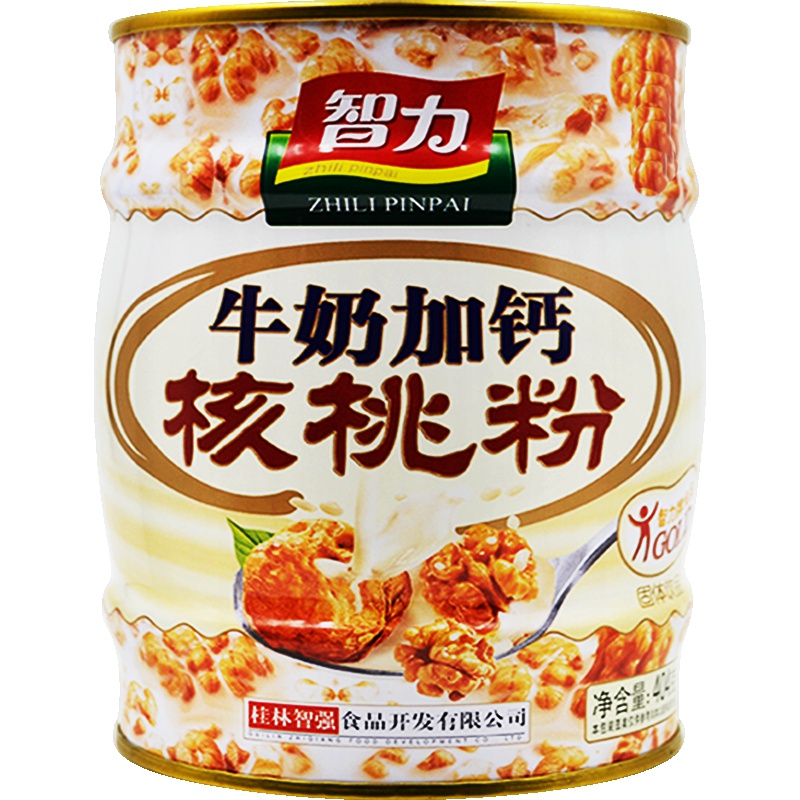 智力牛奶加钙核桃粉罐装404g
