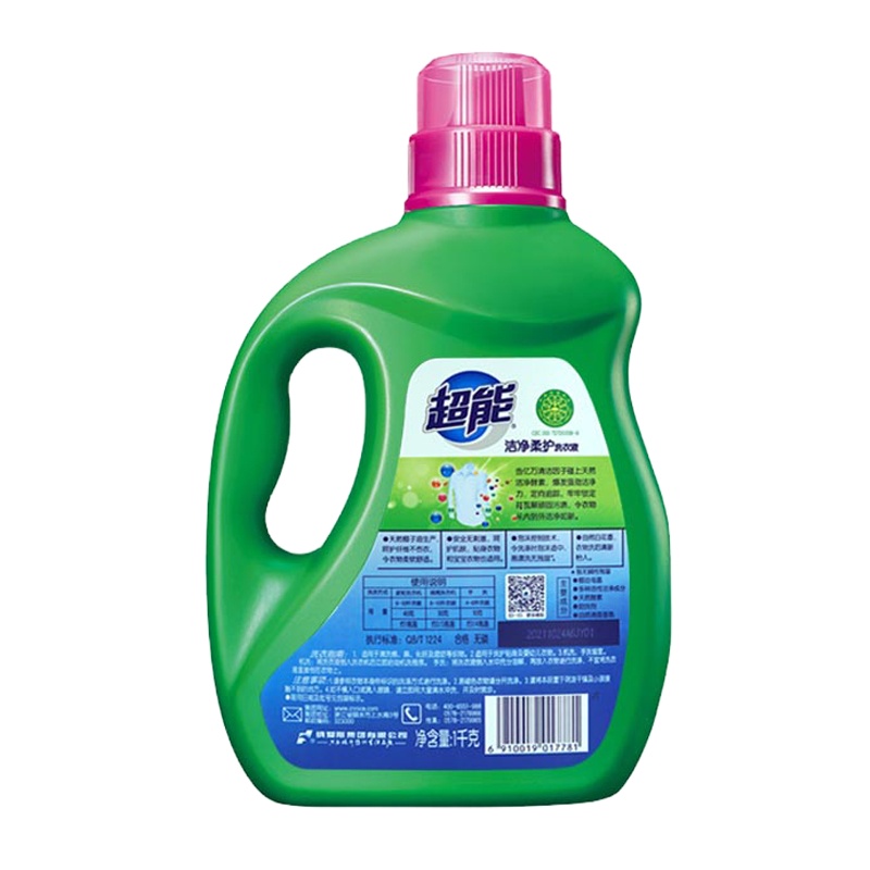 超能 1kg*12 超能洁净柔护洗衣液 12桶/箱 一箱起订 一桶价