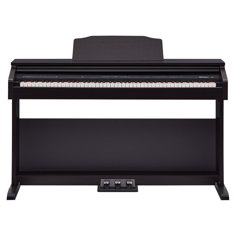 罗兰(Roland)电钢琴RP30智能带盖88键重锤立式数码钢琴黑棕色+琴凳礼包