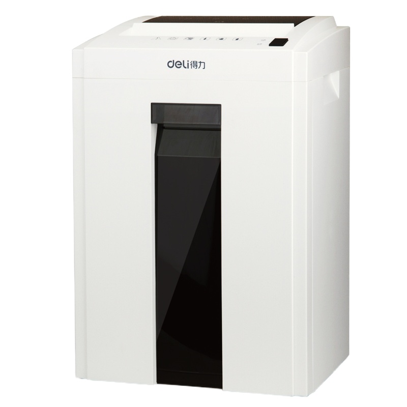 得力deli 9951碎纸机 16L大容量纸桶4级保密碎纸机