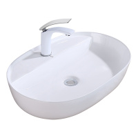 正山(Zhengshan)陶瓷台上盆洗手盆小号单盆卫生间洗脸盆龙头套装简易艺术