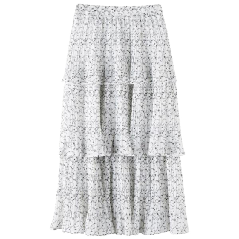 【专柜同款】Puella半身裙女2020新款夏季流行法式高腰中长款a字裙蛋糕ins超火超仙裙子20014679