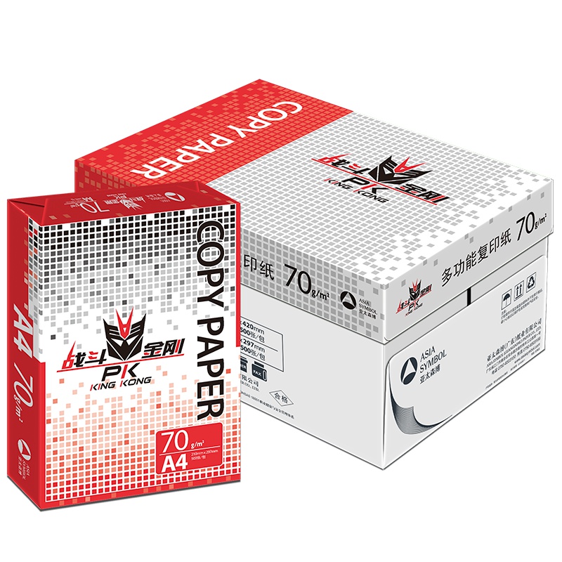 战斗金刚复印纸 A4 70g 8包/箱 500张/包