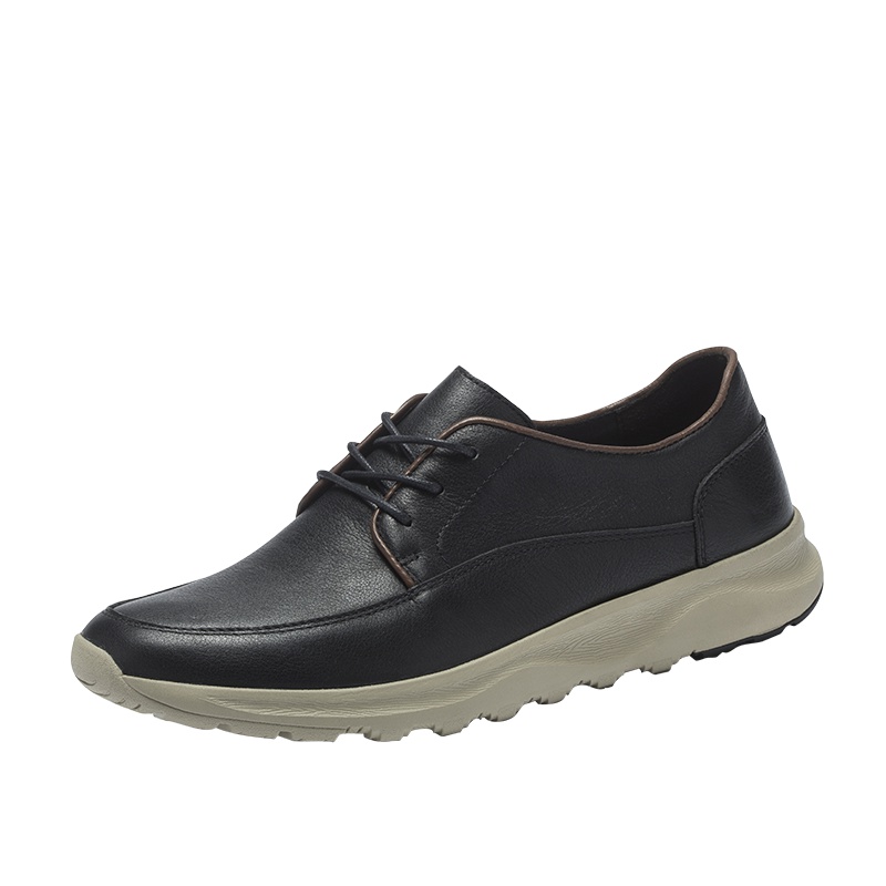 Jeep吉普男鞋潮流百搭真皮休闲时尚透气防滑耐磨休闲小皮鞋