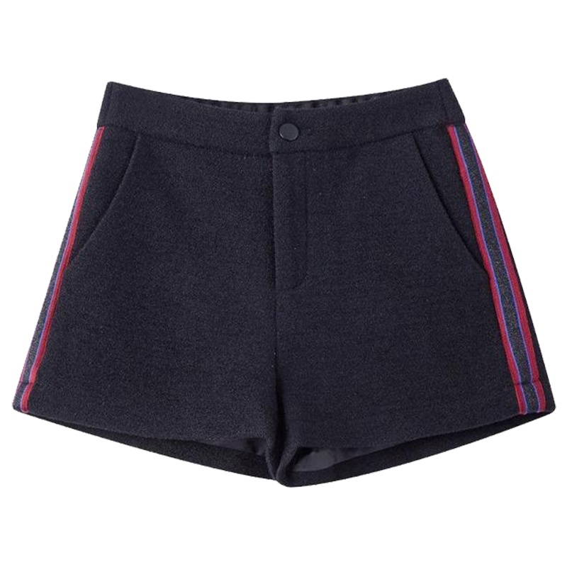 【热卖】7M高腰休闲新款裤子黑色显瘦阔腿外穿女装短裤女秋冬季网红70011811