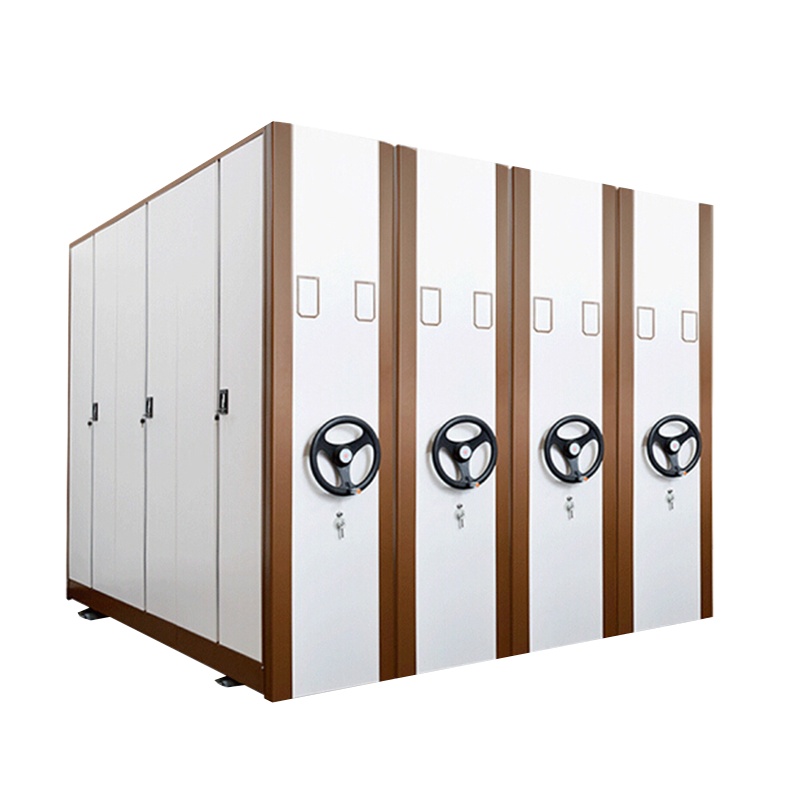 富和美(BNF)金属钢制密集柜手摇式轨道密集架文件柜可定制移动咖啡色档案柜办公柜