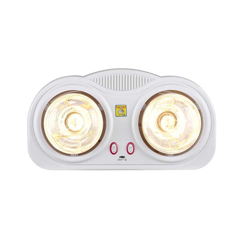 雷士照明(NVC)浴霸白色 壁挂机 两灯型浴霸升级 灯暖浴霸浴室取暖灯器暖灯 壁挂灯暖(400*210*200)