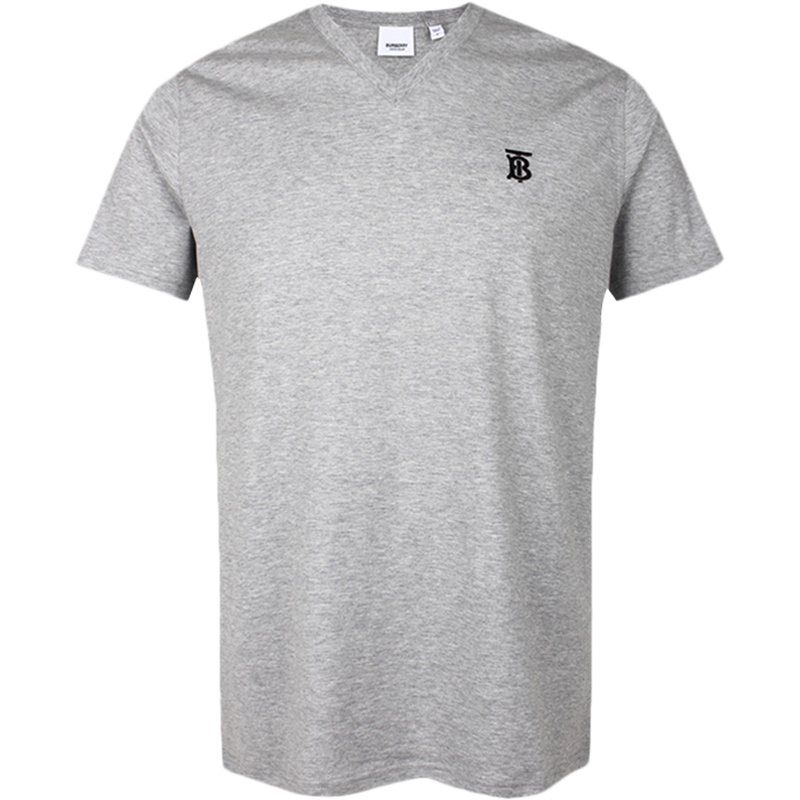 BURBERRY 博柏利 男士 专属标识棉质V领短袖T恤 80172571