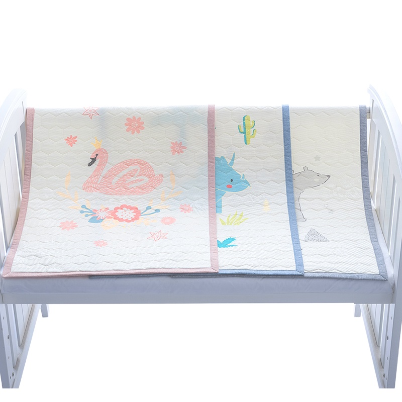 gb好孩子婴儿凉席冰丝宝宝凉席幼儿园凉席新生儿夏季凉席儿童床席侏罗纪蓝色120*65cm*1