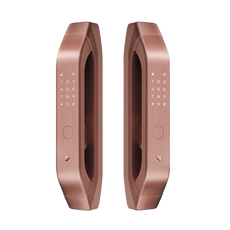 德施 曼小嘀Q3P全自动智能指纹锁小米米家APP联动家用防盗门密码锁智能锁电子门锁咖啡金