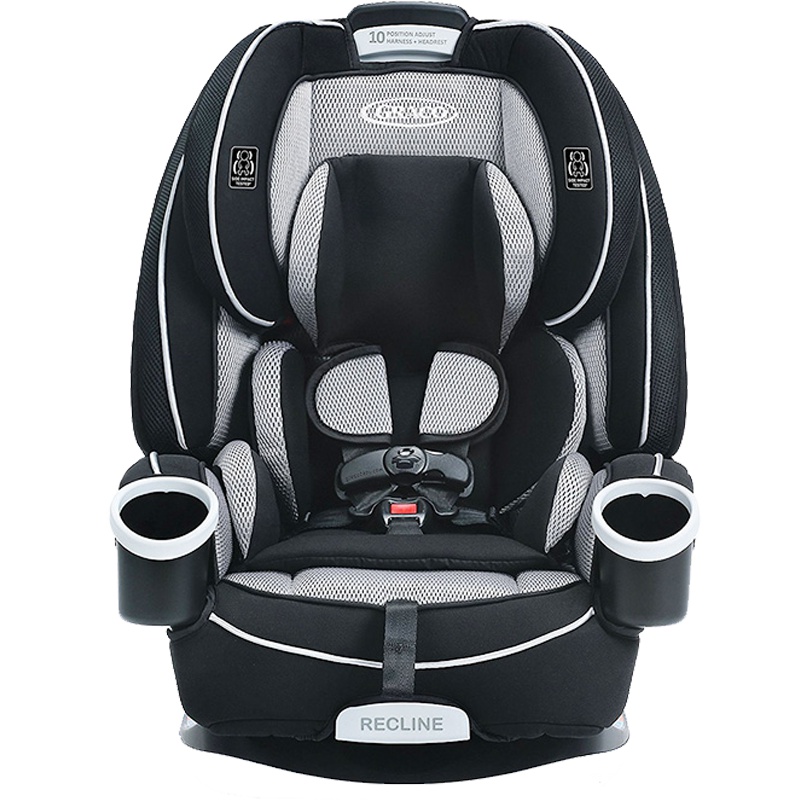 [美国断货王]graco/葛莱 儿童汽车安全座椅 0-12岁4EVER 灰色 双向安装 坐躺调节式 LATCH接口