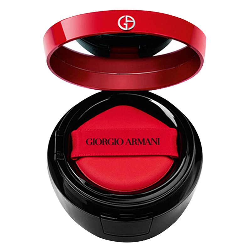 阿玛尼(ARMANI)轻垫精华粉底液 红气垫BB霜 2#象牙白(白皙肤色) (壳+气垫芯)轻薄裸妆 遮瑕防晒