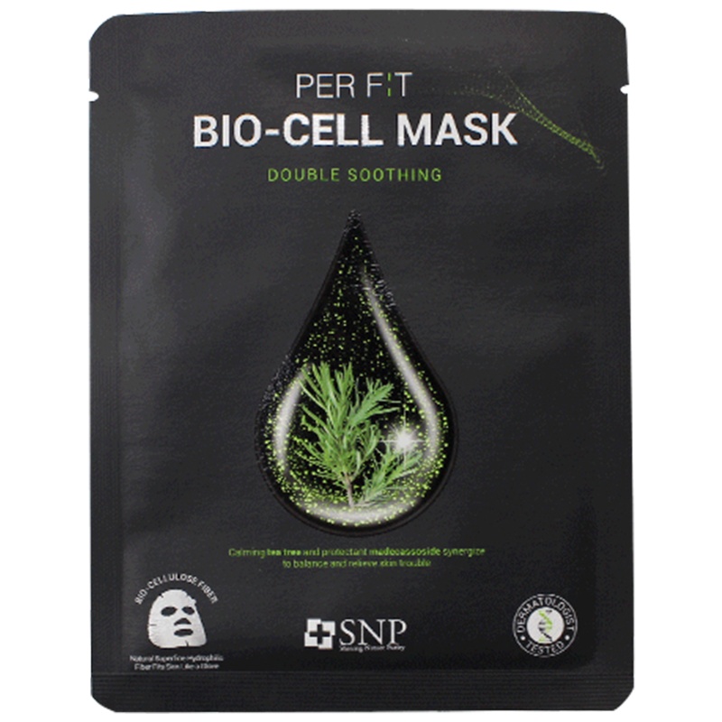 [高科技面膜纸]SNP 双重舒缓茶树嫩滑面膜 5片/盒 舒缓修护 祛痘紧致 补水保湿 韩国原装进口