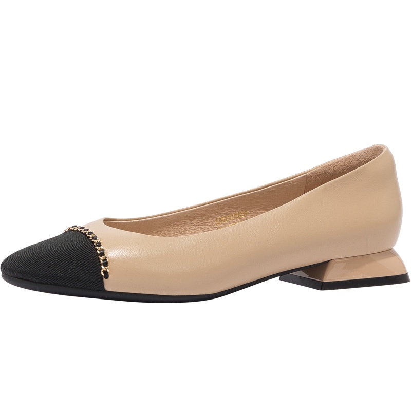 St&Sat/星期六拼色小香风浅口低跟休闲甜美女单鞋SS03111059