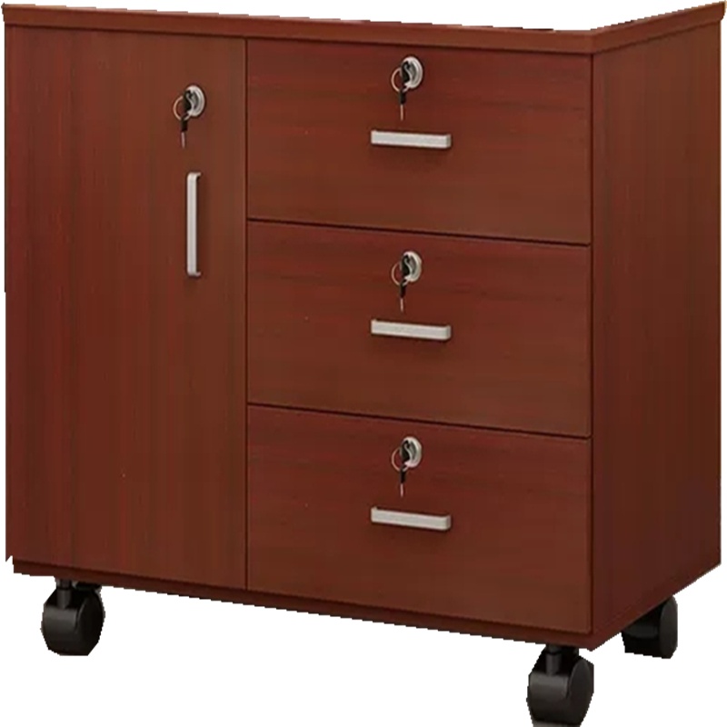 办公茶水柜带锁边柜