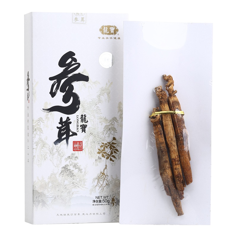 龙宝参茸 高丽参 红参 长白山无糖红参三支装50g