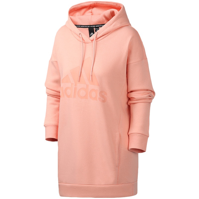 阿迪达斯女服卫衣连帽保暖运动休闲套头衫DX7964