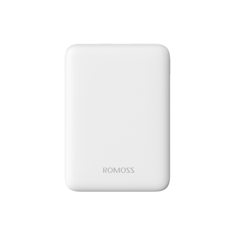 罗马仕(ROMOSS)充电宝5000毫安迷你纤薄聚合物锂离子电芯 移动电源 便携手机充电宝通用 优雅白色