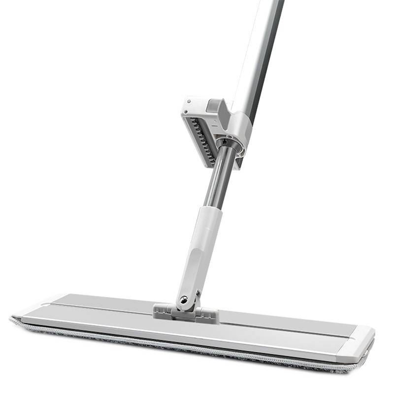 好媳妇 免手洗平板拖把 家用脱水擦地神器托布 办公室木地板吸水平拖 新灰白35cm 共4块拖布