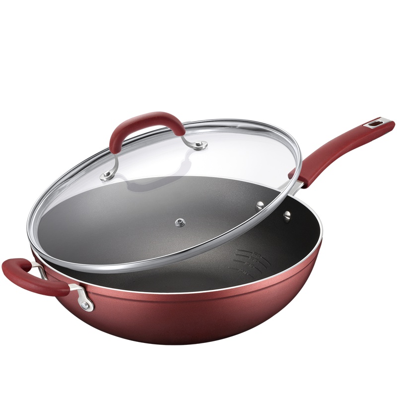 爱仕达(ASD) 32CM少油烟不粘锅炒菜锅油你控炒锅锅具CL32Y5WJ-T(咖啡色)