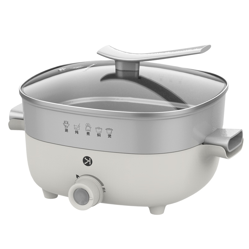 利仁(Liven)电火锅家用多功能5.5L电火锅电热锅不粘涂层涮煮炖煎烤焖1500W火力可调电煮锅电炒锅DHG-X551